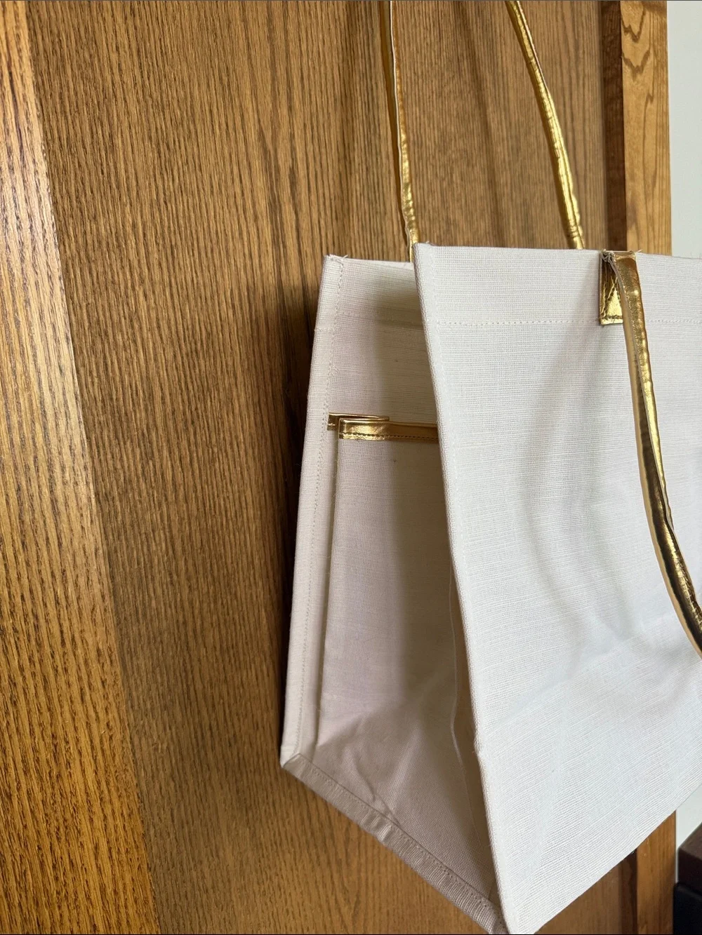White and Gold Tote Bag